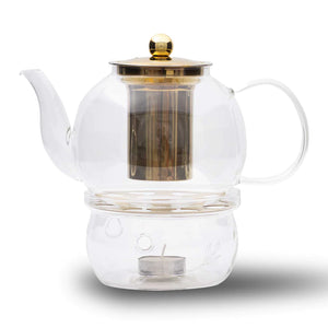 The Tea Collective | Glass & Gold Teapot