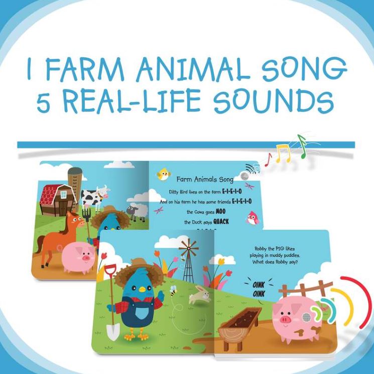 Ditty Bird Farm Animals Sounds Board Book