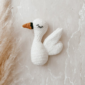 Goose or Swan Crochet Rattle